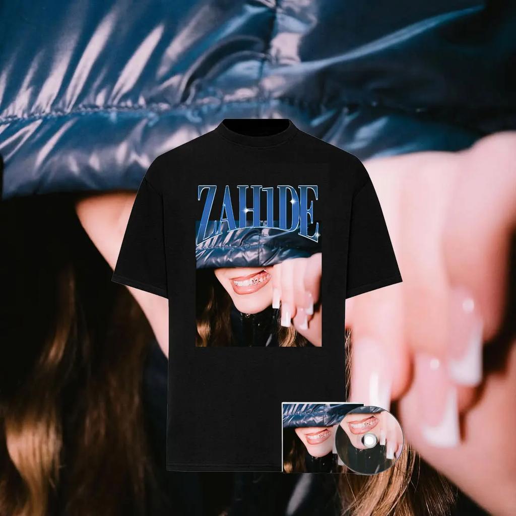 25SS Hip Hop T-shirt Men's Trend Singer Zahide Ins X Same Style Oversized Short Sleeve Harajuku Y2k Tee Merch Men Women T-shirt