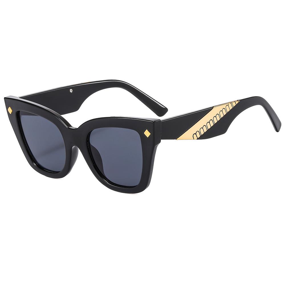 European and American style cat eye fashion sunglasses women's Milan catwalk retro sunglasses, UV-proof party glasses