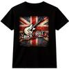 Футболка с гитарой Union Jack Винтажная Графическая футболка Rock N Roll Музыкальная Мужская Женская