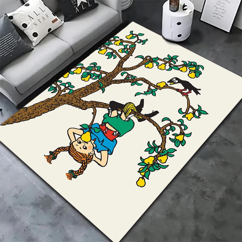 Pippi Carpet Rug For Living Room Bedroom Home Sofa Decoration Kids Play Nonslip Floor Mat