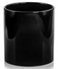Black ceramic casing, cylinder, 16 cm