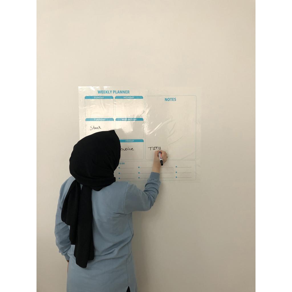 Еженедельный планировщик Еженедельный планировщик Календарь Доска для письма Умная бумажная доска + ручка 72x60 см