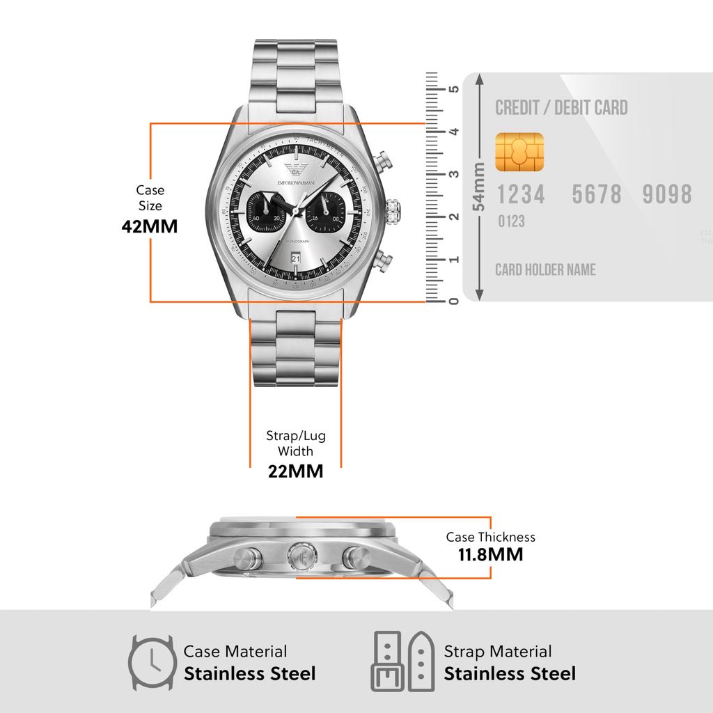 [Emporio Armani] Часы AR11636 Мужские Серебристые