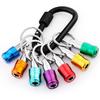 WORKPRO Bit Holder Socket Holder Driver Bit Set 7 Color Set Aluminum Alloy Material Color Identification Keychain Fixed Lightweight Portable Storage