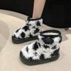 Women Platform Fur Ankle Boots Flats Shoes 2025 Winter Trend New Casual Gladiator Sneakers Short Plush Warm Snow Botas Mujer