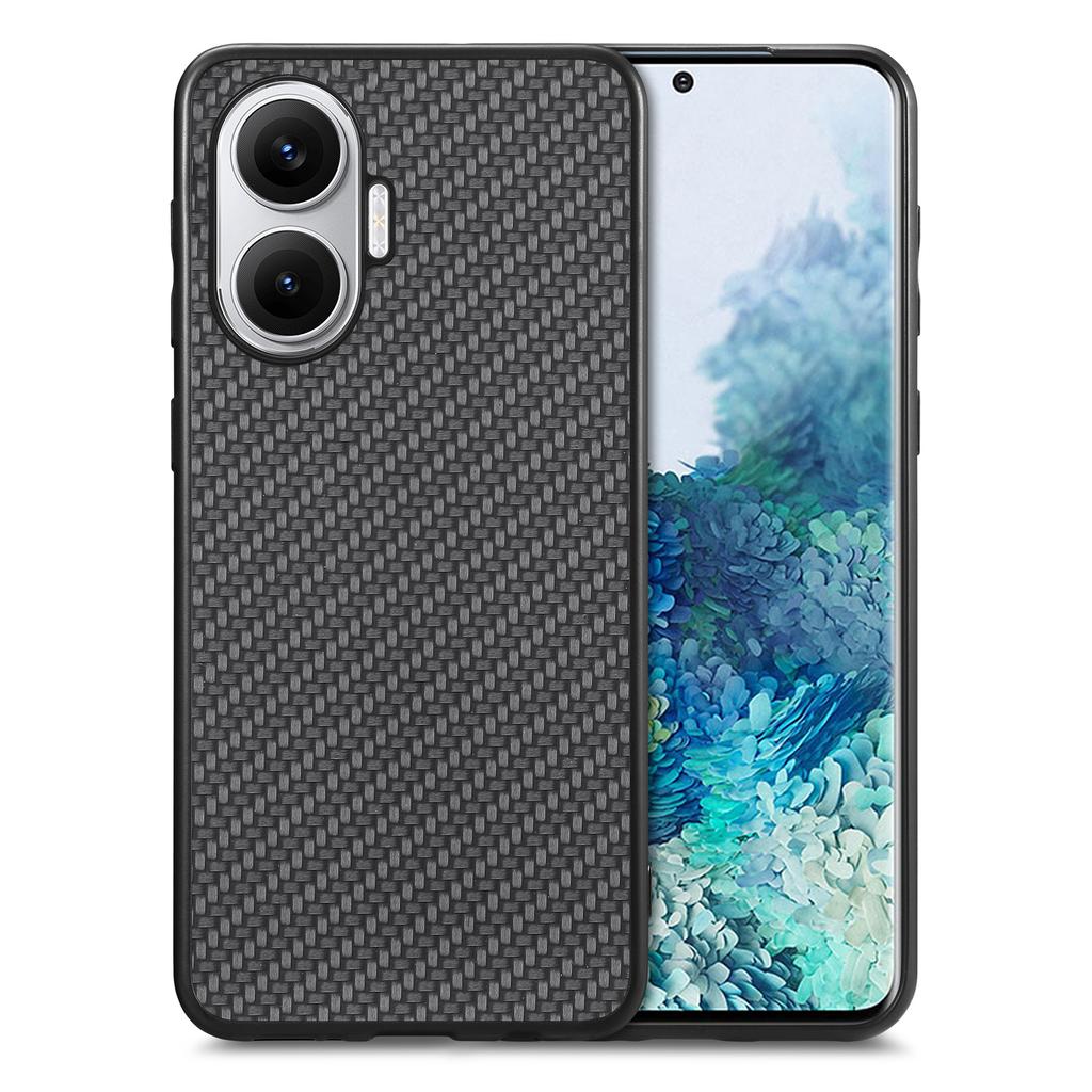 For Xiaomi Redmi Turbo 4 Pro 5G Case Carbon Fiber Texture PU+PC+TPU Phone Back Cover