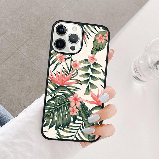 Ретро Тропические Цветочные Цветы Чехол Для iPhone 17 Air 15 16 14 13 12 Pro Max 11 Pro Max Plus Чехол Для Телефона Coque