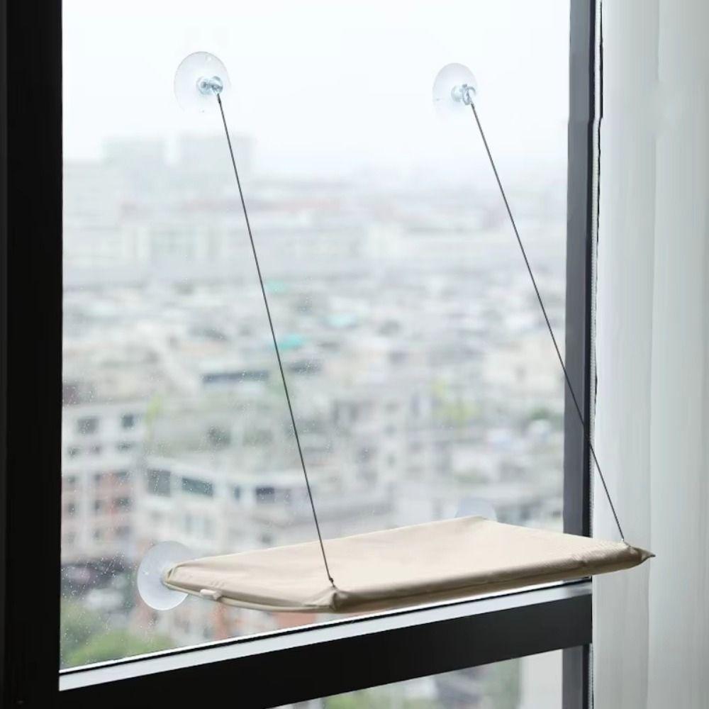 Multifunction Creative Cat Hanging Bed Stable Cozy Pet Window Perch Rectangular Durable Cat Sunbathing Bed Balcony