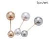 3/6/8PCS Double Head Pin Pearl Brooch Non-Slip Brooches New Waist Fastening Pins  Scarf Fastening