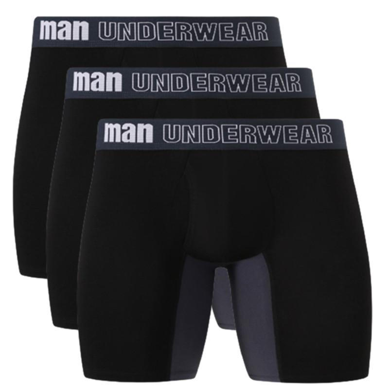 Нижнее белье из 3 предметов, мужские трусы, открывающиеся трусы, дышащие трусы-боксеры, большой размер M-7XL