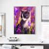 Diamond Painting Beautiful Cat Cross Stitch Full Round Rhinestones Diamond Embroidery Decor Sticker