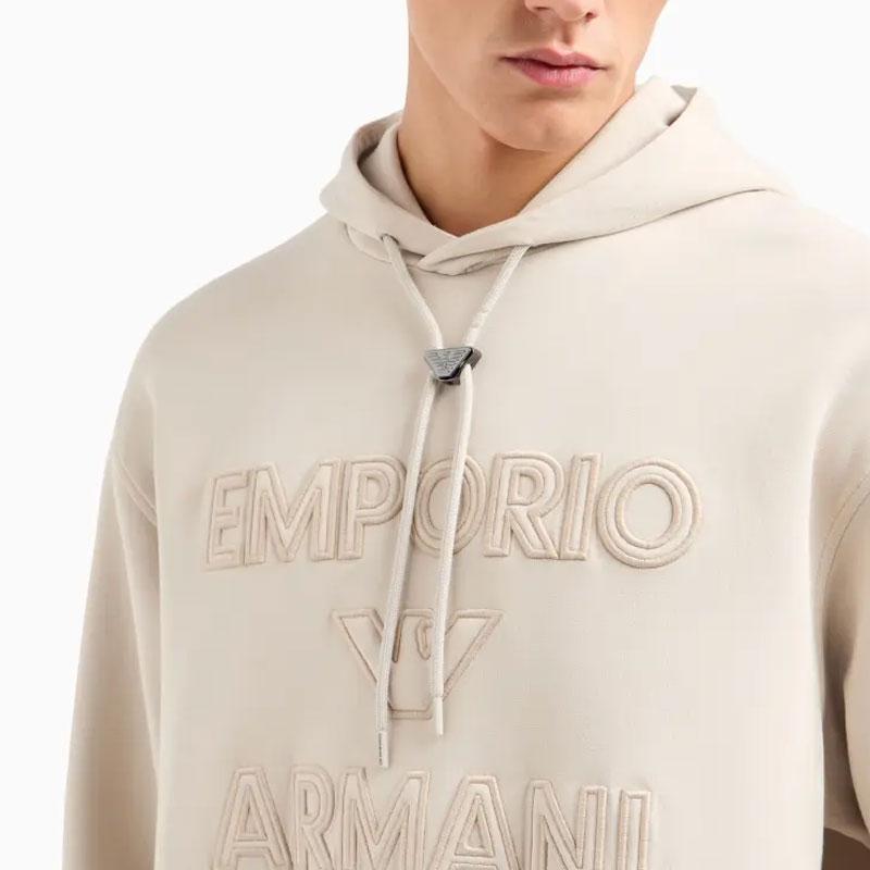 EMPORIO ARMANI Logo Patch Drawstring Hoodie EM001121-AF10013-U1098