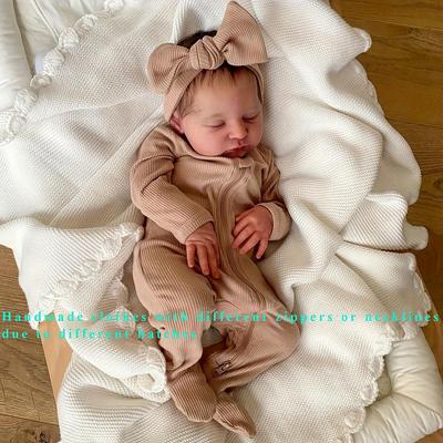 50 см 20 дюймов Rebrorn Baby Doll с 3D-рисованием кожи и видимыми венами Реалистичная спящая мягкая силиконовая новорожденная кукла Bebe игрушка для девочки Рождественский подарок