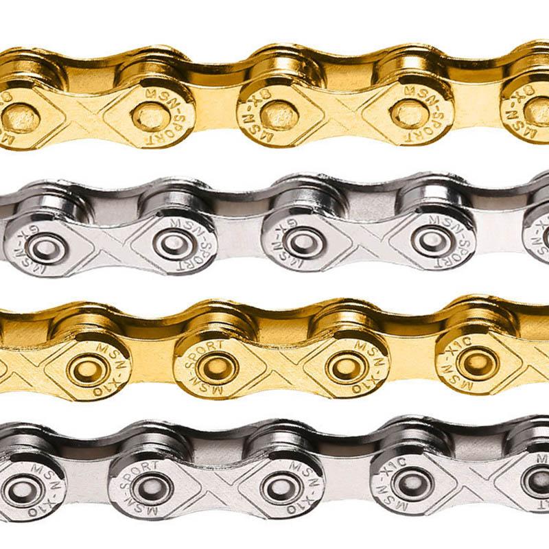 New Road/MTB Bicycle Chain 8v 9v 10v 11v 12v Gold 118L 126L Bike Chain Quick-Link 8/9/10/11/12 Speed Chain for SHIMANO SRAM