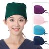 1PC Surgical Cap Head Cover Beauty Salon Breathable Cotton Soft Work Cap Medical Hat Solid Color Adjustable