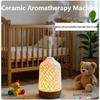 Geometric Ceramic Aroma Diffuser with Night Light - Silent Humidifier for Bedroom & Office Decor