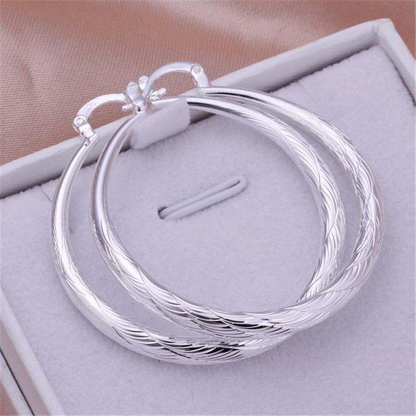 NEW ARRIVE Hot Sale Silver Earring Jewelry Plated Women Lady Retro Hook Wedding Party Best Gift