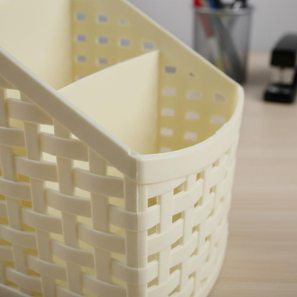 Desk Pen Holder Organizer Storage Stationery with 4 Compartments And SpaceSaving