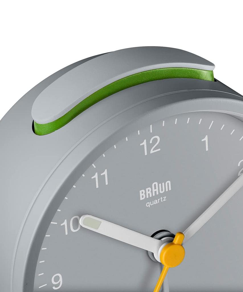 Table Clock Alarm Clock Gray BC12G Analog Alarm Clock Genuine Import Product Table Clock BRAUN/Brown