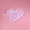2 шт., прозрачная коробка для хранения украшений в форме сердца, ящик для хранения ювелирных изделий для организации ювелирных изделий