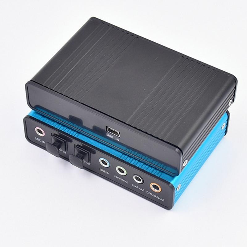 HIFI Звуковая USB Внешняя Звуковая Карта 6.1 Канальный Аудио Адаптер Простой в Использовании Дизайн Для ПК Игровых Компьютеров