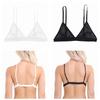 Women Sexy Lingerie See Through Bras Tops O-ring Sheer Mesh Triangle Bralette Wirefree Unlined Bra Female Underwear Nightwear