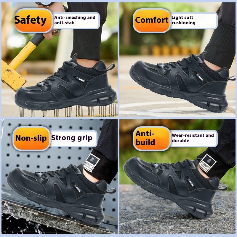 Lightweight Women Safety Shoes Men Steel Toe Work Shoes Anti-smash Anti Puncture Work Sneakers Protective Safety Boots