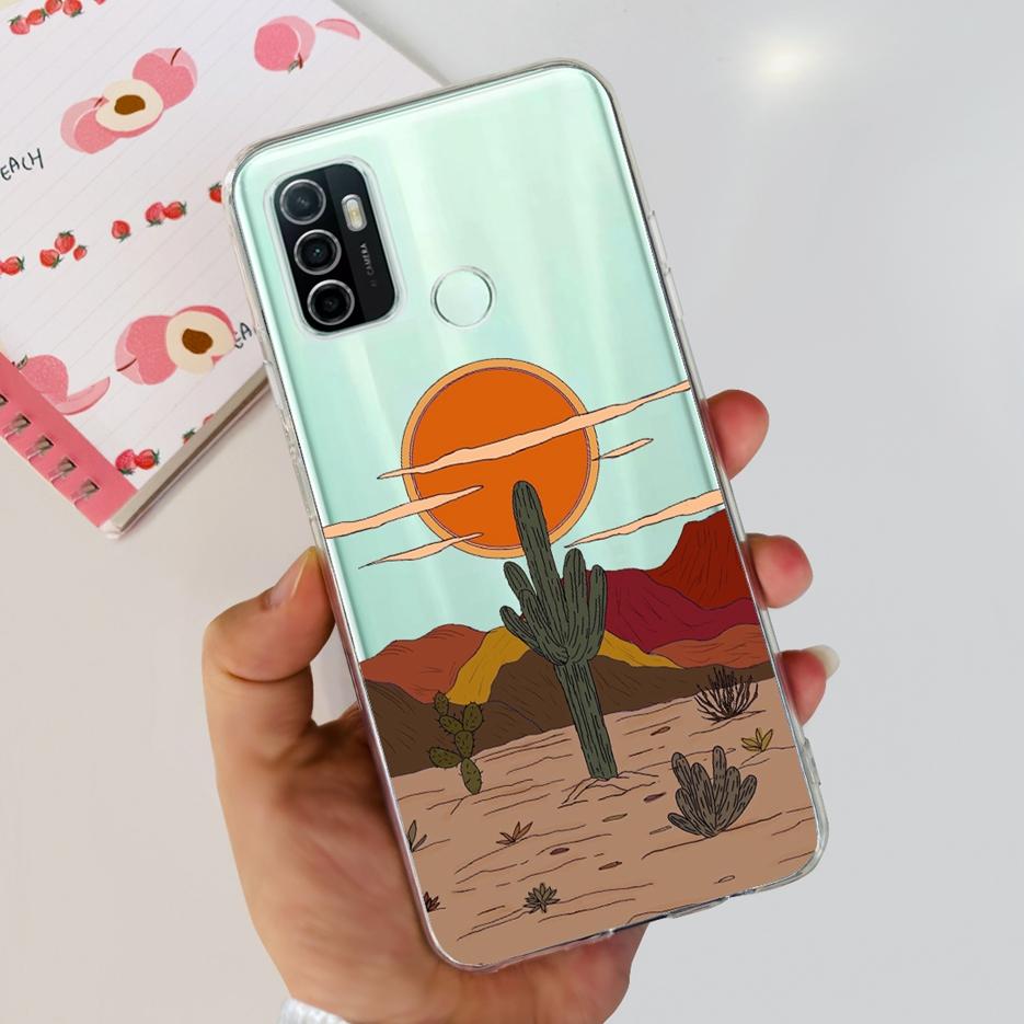 Для Oppo A53 Чехол Oppo A53s CPH2139 Стильный Расписной Чехол Прозрачный Силиконовый Чехол для Телефона Для Oppo A53 A 53 s OppoA53 Мягкие Fundas Capa