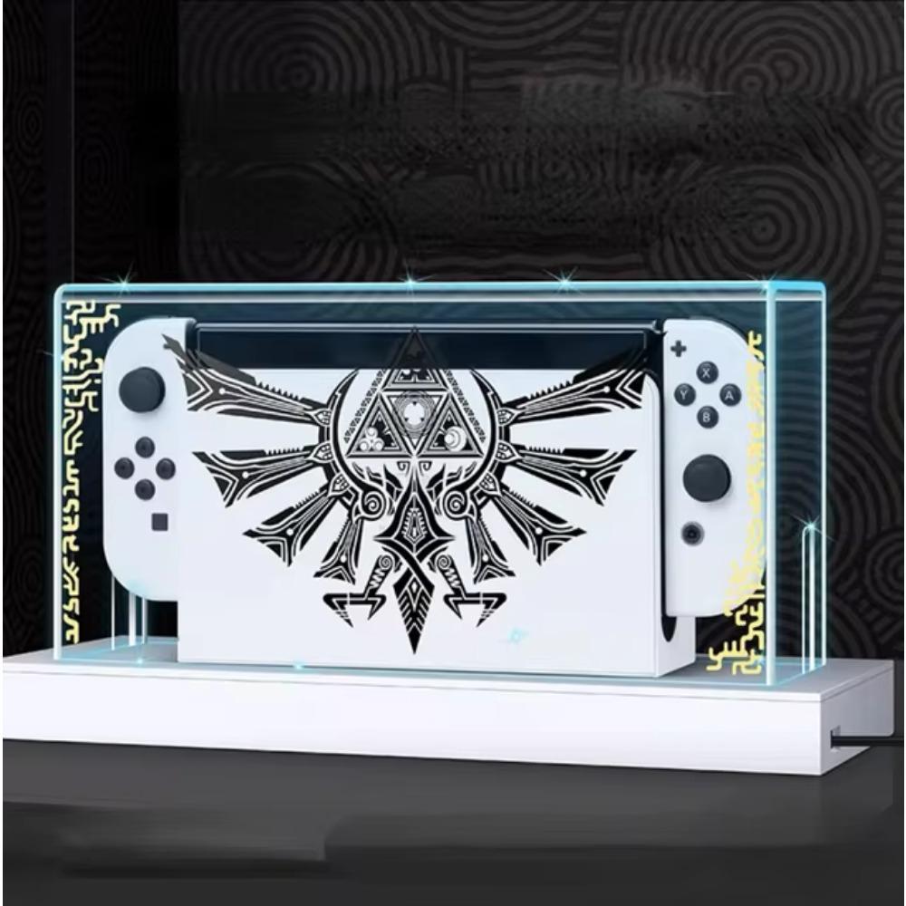 Прозрачный защитный чехол для дисплея от пыли для Nintendo Switch/OLED Host Shell Светящийся чехол для основания NS Games Аксессуары