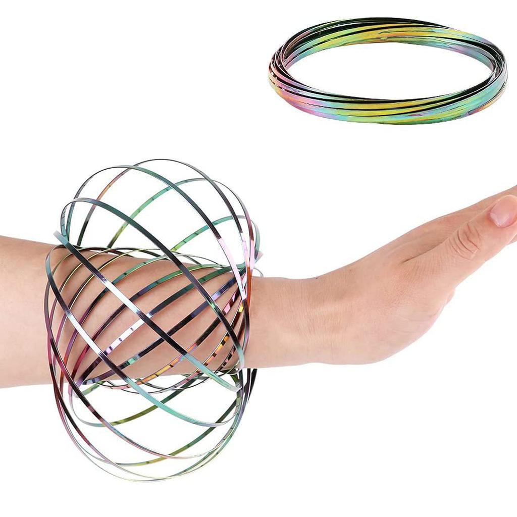 Fluid Stainless Steel Magic Bracelet, Arm Sliding Iron Ring Metal Adult Toy, Can Be Shared with Friends for Late Maturing