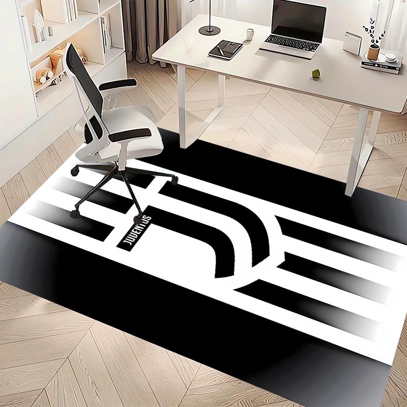 Juventus FC logo Printed Absorbent Washable Carpet, Non-Slip Bathroom Mats, Kitchen Rugs, Yoga Mat,Living Room Entrance, Camping Picnic Rugs