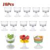 10PCS Disposable Plastic Dessert Cup Ice Cream Cup Small Wine Cup Plastic Dessert Cup Perfect for Fruit Ice Cream Pudding