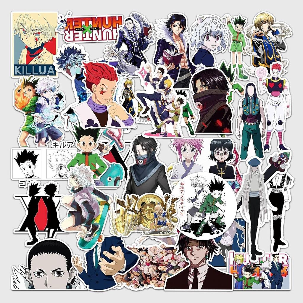 Hunter x Hunter Set Waterproof Manga Decals for and Perfect as a Gift for Birthdays or as a Moe Merchandise Stickers, 50-Piece [Unofficial] Cars,