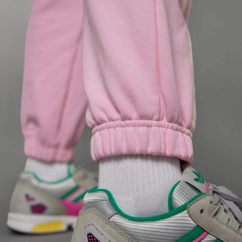 Adidas Оригинальные однотонные брюки Adicolor 70s Retro Series, женские брюки на шнурке, розовые, IK7854