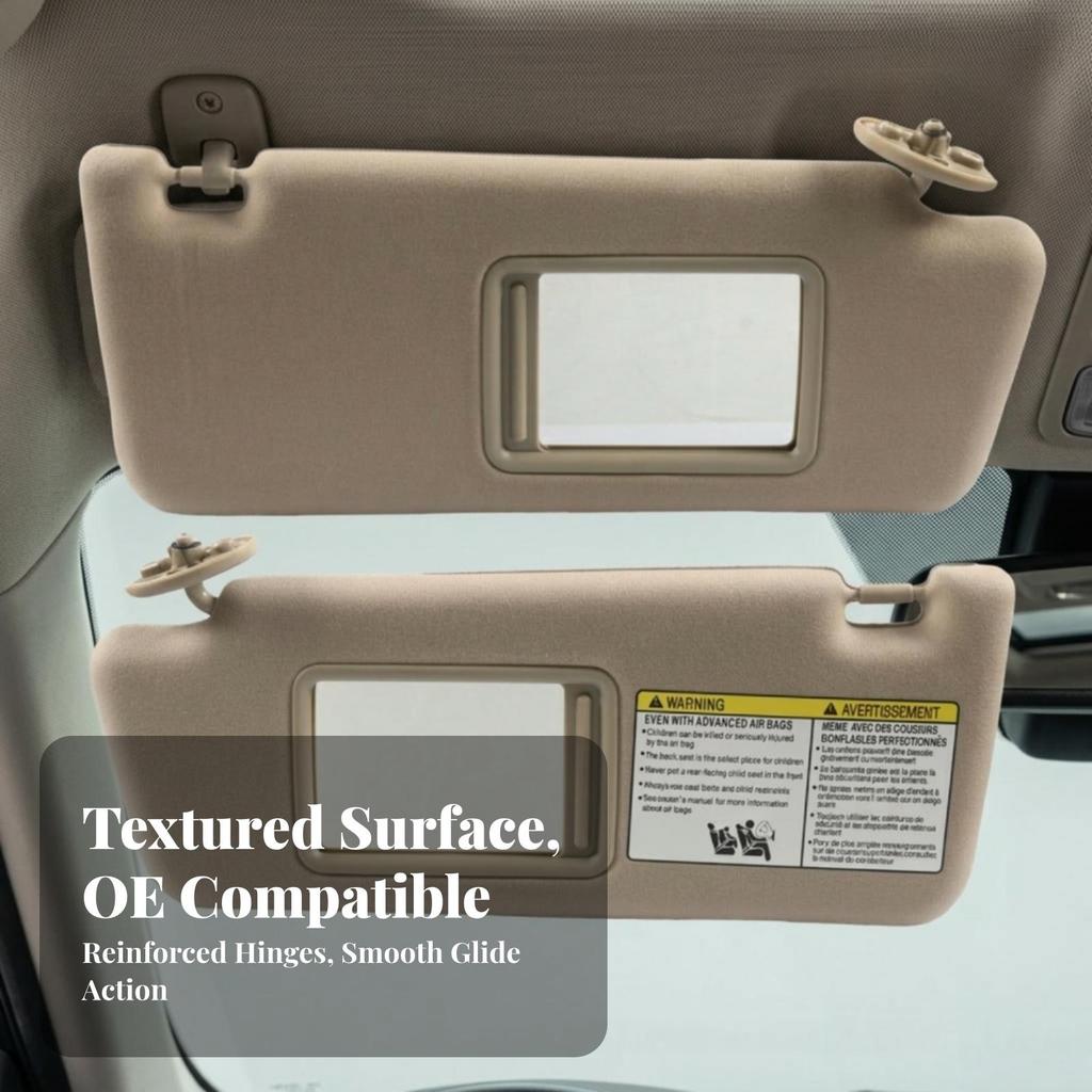 Compatible Replacement Sun Visors Shading Vehicle Sunshade Textured Auto Parts