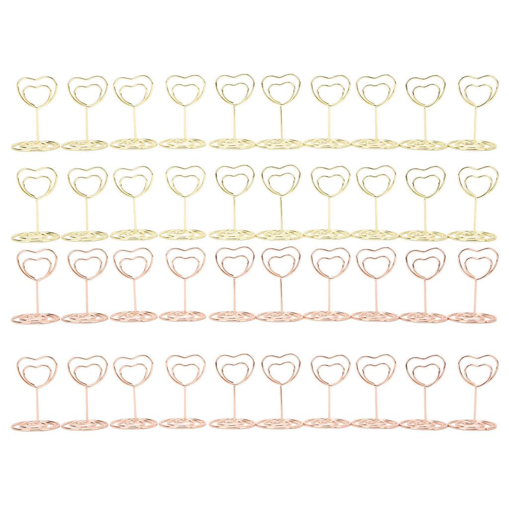 20 шт., держатель для номера в форме сердца, стабильный, прочный, металлический, широко используемый держатель для карточек для дома, Sc