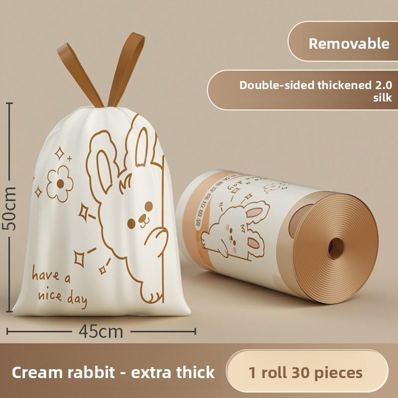 Нерастягивающиеся мусорные пакеты для домашнего использования, Плотные и портативные, Неразрываемые пластиковые пакеты, Большой размер