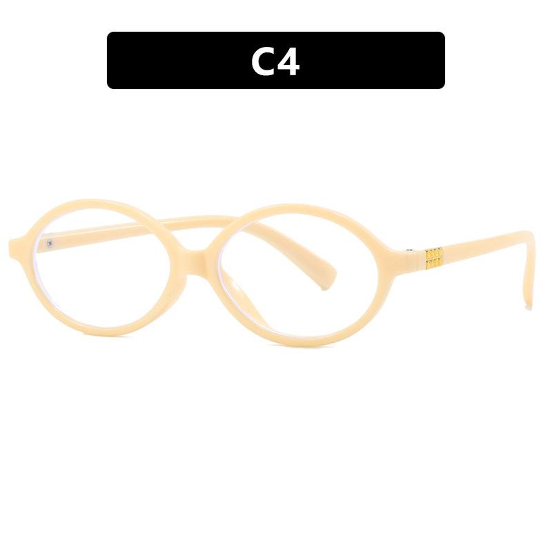 Oval Small Frame Plain Glasses Personalized Anti-blue Light Glasses Eye Protection Korean women Optical Spectacle Eyeglass