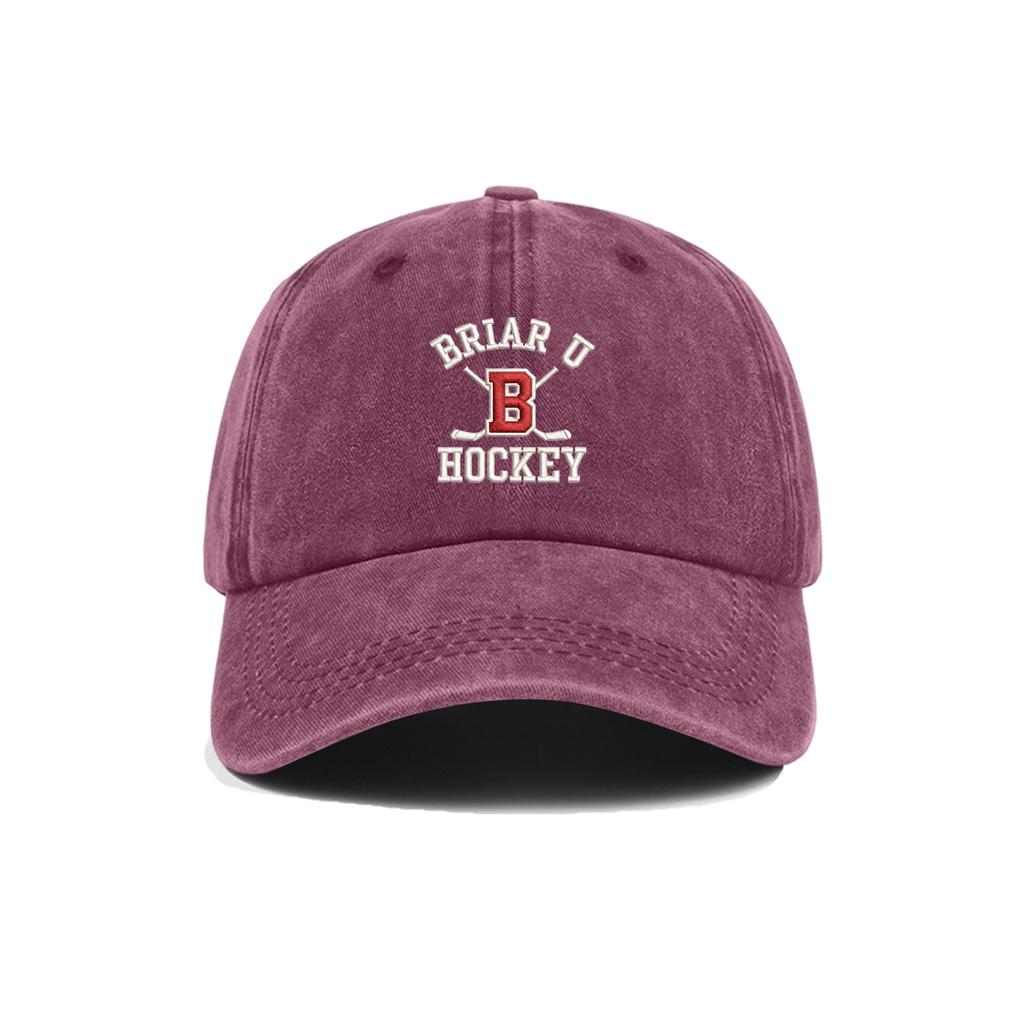 Регулируемая бейсболка Briar U Hockey Классический шестипанельный структурированный дизайн с изогнутым козырьком и вышитым логотипом для повседневной носки