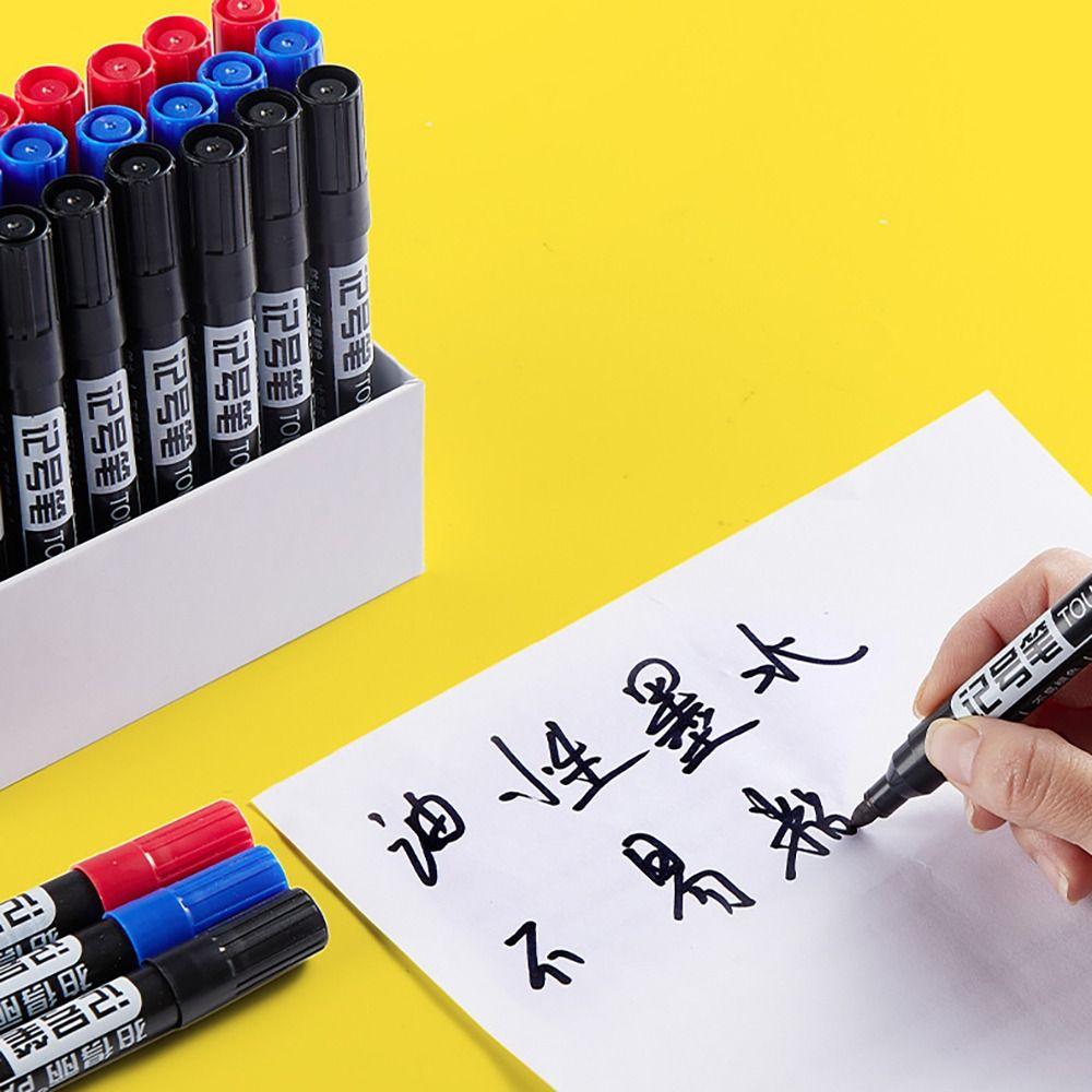 Перманентный маркер с грубым наконечником 1,5 мм, красный, синий, черный, для маркировки линий, подарочный