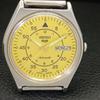 Seiko 5 AUTOMATIC 6309A JAPAN MENS VINTAGE GOLDEN COLOR DIAL WATCH A701415-5 R206b-a701415