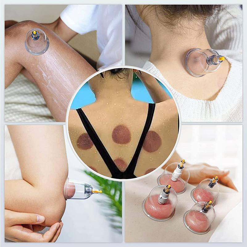 6or24 Pieces Suction Cups Massage Vacuum Cupping Body Massager Plastic Vacuum Suction Therapy Cupping Set Cans for Massage