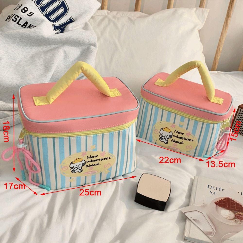 New Cartoon Puppy Cosmetic Bag Large Capacity Portable Travel Toiletry Bag Ultralight Zipper Portable Storage Bag