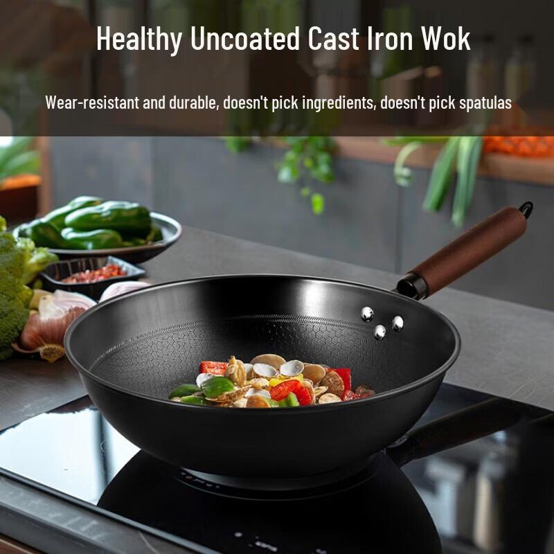 COOKER KING Non-stick Cast Iron Wok