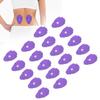 20 шт. нетканые пуговичные электродные подушечки ручной формы для массажной терапии TENs EMS фиолетового цвета