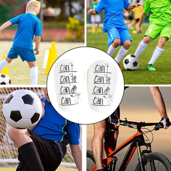 1 пара мини-футбольных щитков для голени с буквами, противоскользящих для детей, подростков, взрослых игроков, миниатюрные накладки на голени, защитные приспособления для футбольных игр, защитное оборудование