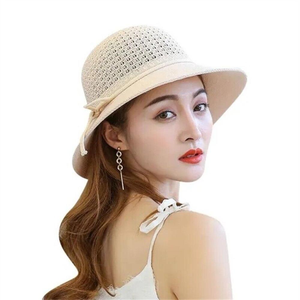 White Sun Hats Sun Protection Straw Hat Hot Sale Bucket Hat Outdoor
