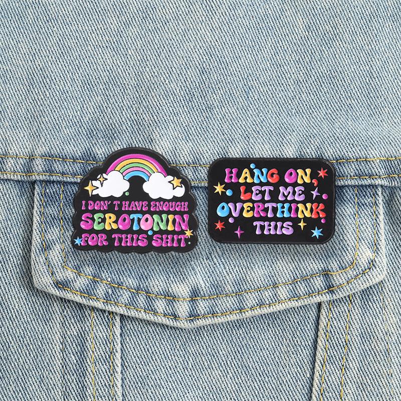 2-7pcs/set Punk Animal Enamel Pins Rock Cats Flork Coffee Brooch Overthink Gothic Raven Badges Cool Slang Cowgirl Jewelry