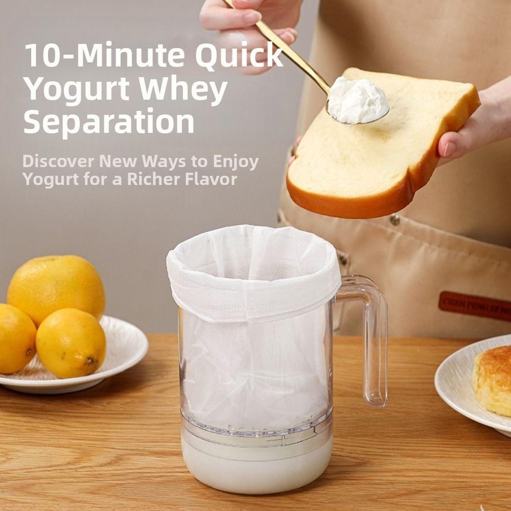 Thick Creamy Greek Yogurt Strainer With Lid Cheese Yogurt Filter Whey Separator Cheese