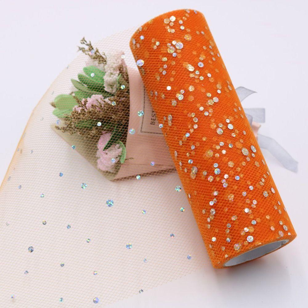 Украшения на день рождения органза лазерная марля тюль ткань блестящий пайетки тюль рулон 10 ярдов 15 см